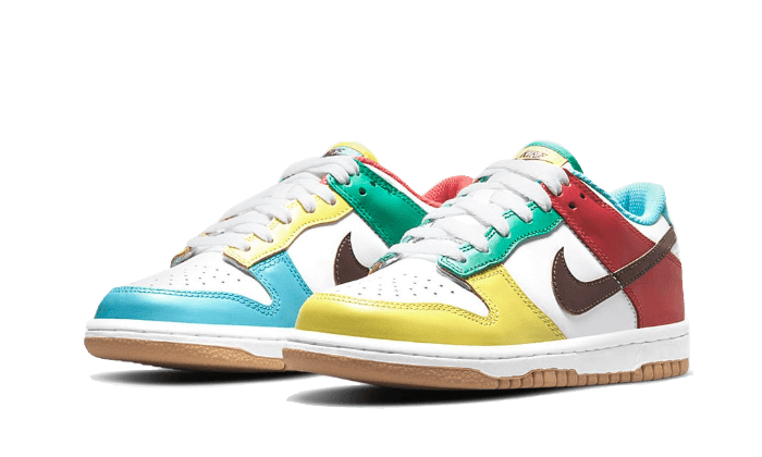 Nike Dunk Low Free 99 White, White/Light Chocolate-Roma Green (CZ2496-100)