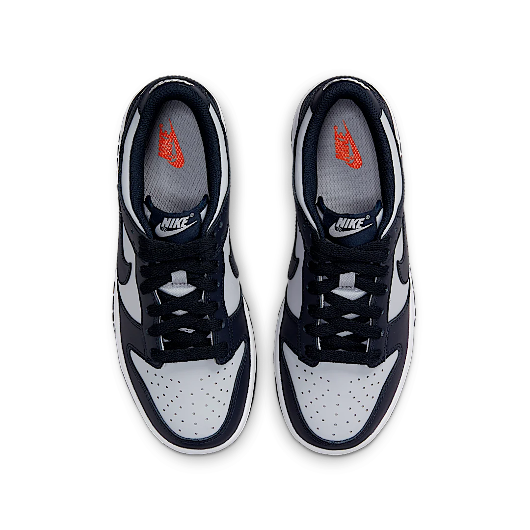 Nike Dunk Low Georgetown, Wolf Grey/Dark Obsidian-Total Orange (CW1590-004)