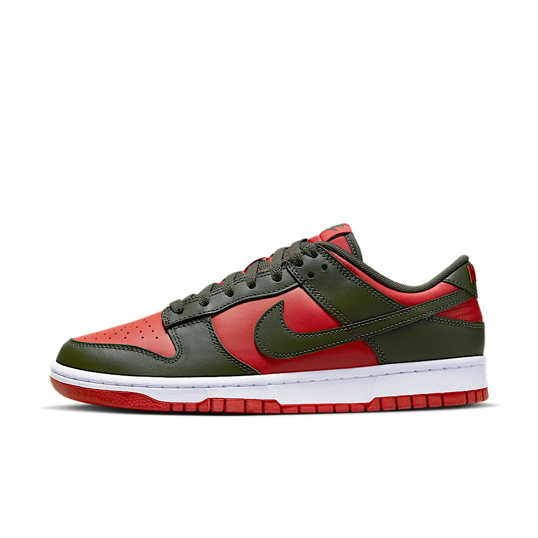 Nike Dunk Low Mystic Red Cargo Khaki, Mystic Red/Cargo Khaki/White (DV0833-600)