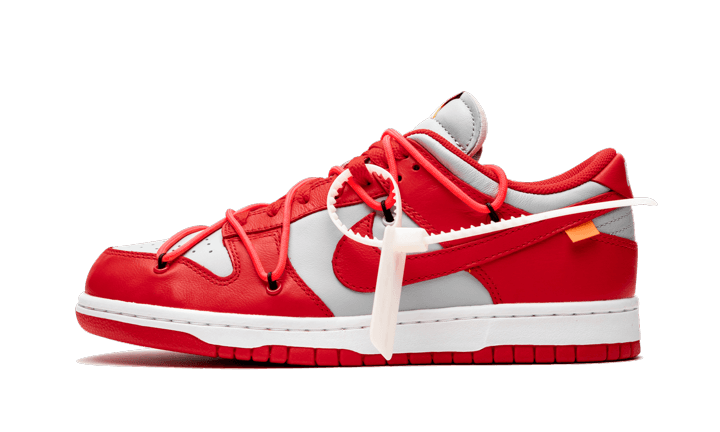 Nike Dunk Low Off-White University Red, University Red/University Red-Wolf Grey (CT0856-600)