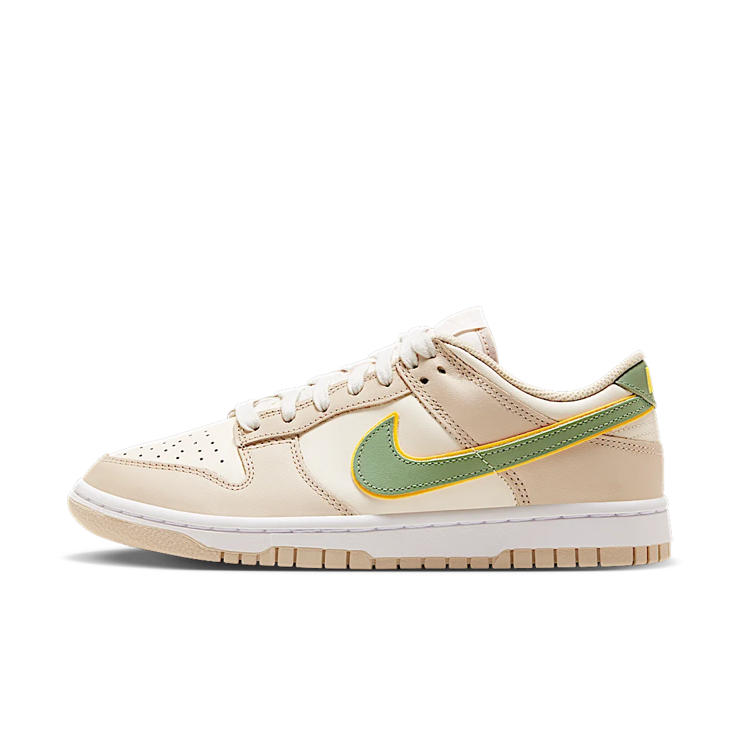 Nike Dunk Low Pale Ivory Oil Green, Pale Ivory/Oil Green-White-Laser Orange-Sanddrift (FQ6869-131)