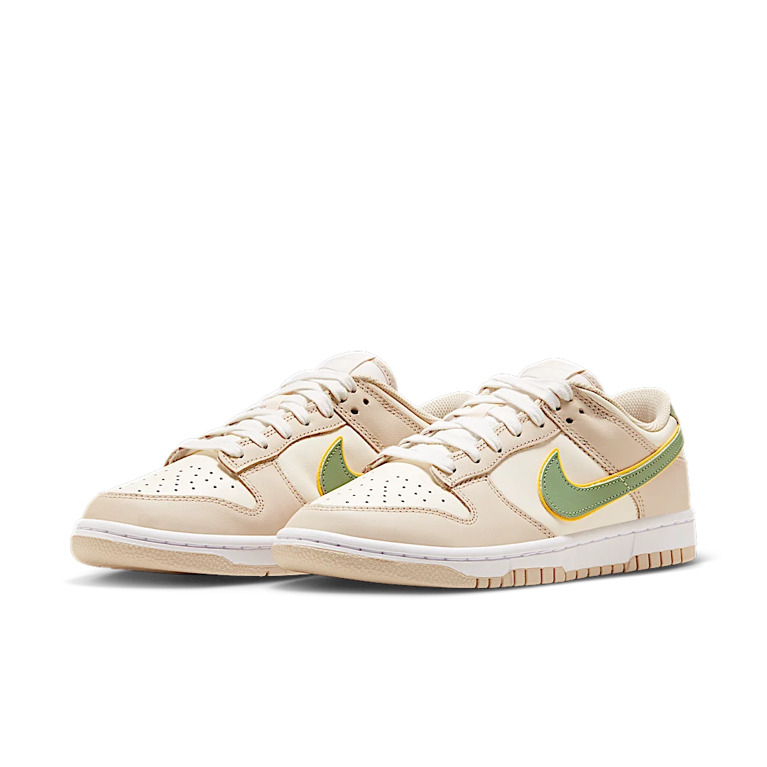 Nike Dunk Low Pale Ivory Oil Green, Pale Ivory/Oil Green-White-Laser Orange-Sanddrift (FQ6869-131)