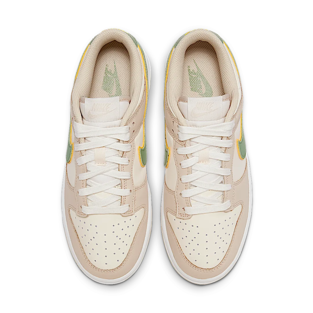 Nike Dunk Low Pale Ivory Oil Green, Pale Ivory/Oil Green-White-Laser Orange-Sanddrift (FQ6869-131)