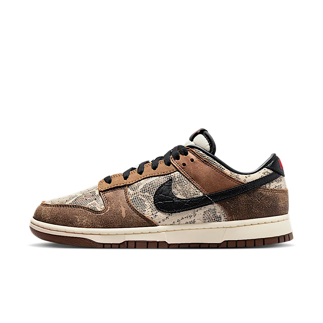 Nike Dunk Low Premium CO.JP Brown Snakeskin, Natural/Black/Ale Brown/Pecan/Dark Driftwood/University Red (FJ5434-120)