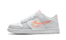 Nike Dunk Low SE 3D Swoosh Pure Platinum Total Orange, White/Pure Platinum/Total Orange (DR0171-100)