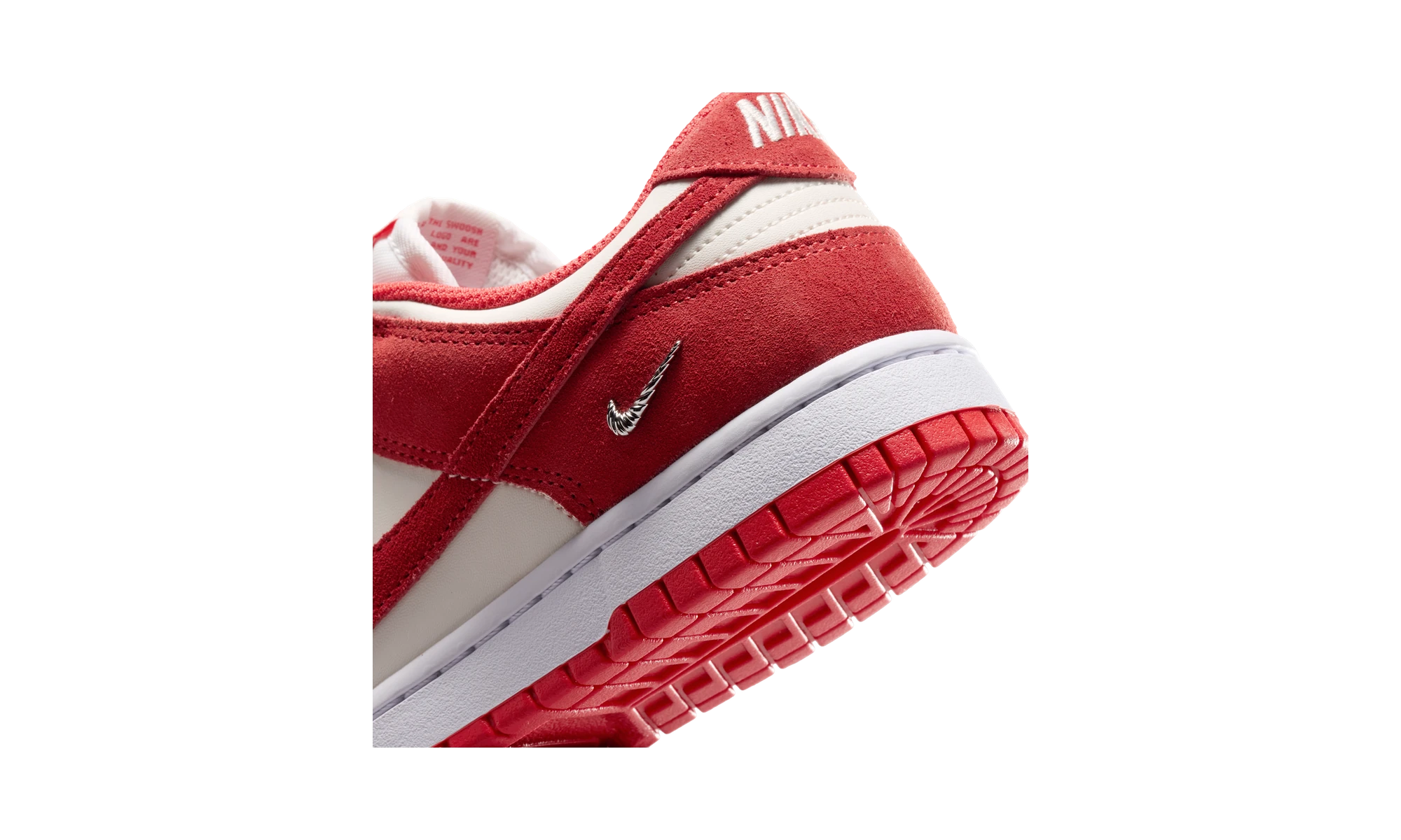 Nike Dunk Low Sail White Metallic Silver Light Crimson