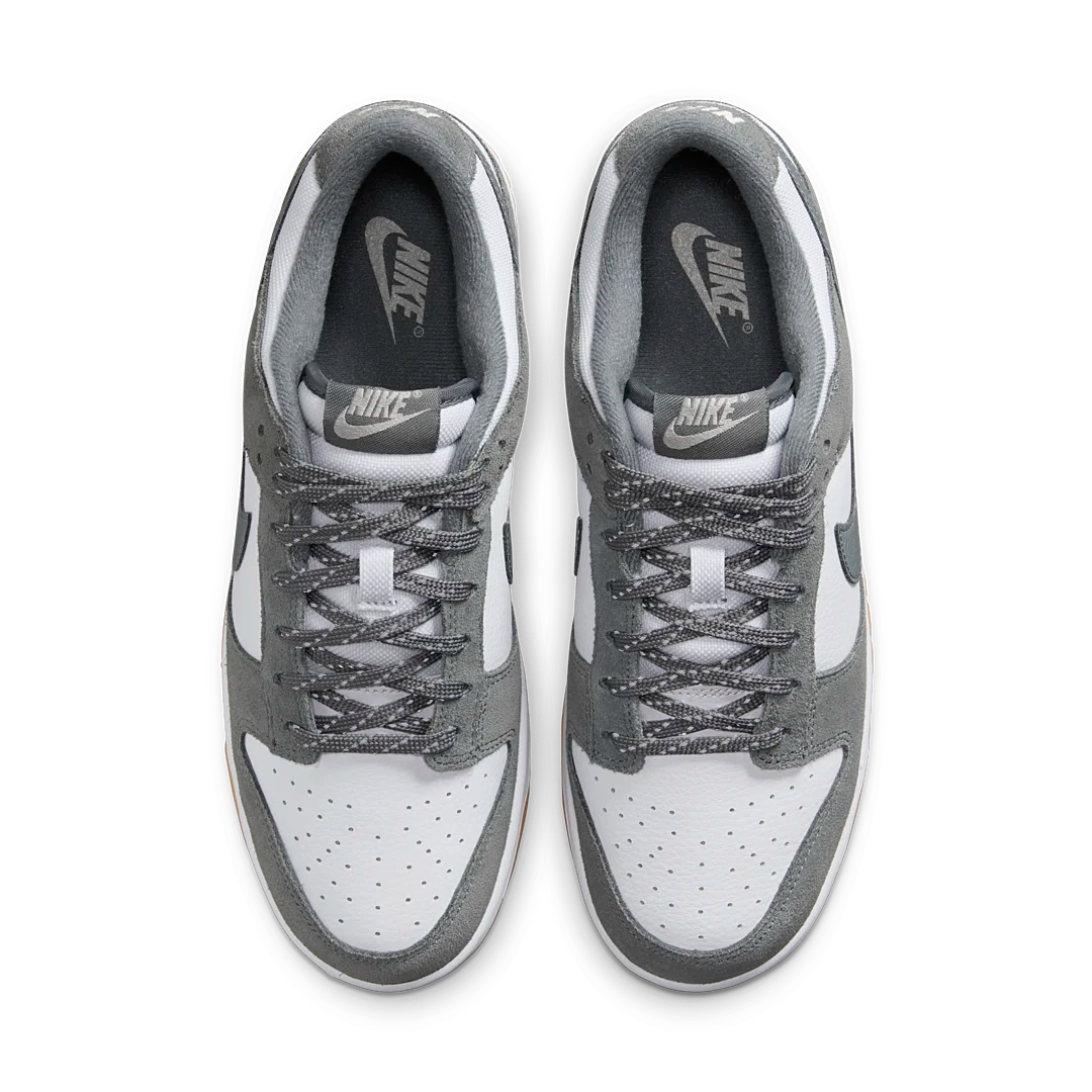 Nike Dunk Low Smoke Grey Gum 3M Swoosh, White/Light Iron Ore/Gum Light Brown/Smoke Grey (FV0389-100)