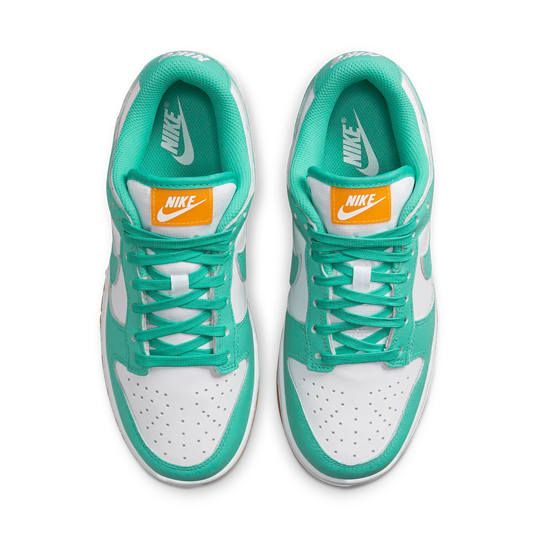 Nike Dunk Low Teal Zeal, White/Washed Teal/Kumquat (DV2190-100)