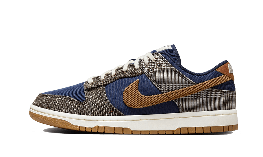 Nike Dunk Low Tweed Midnight Navy Corduroy, Midnight Navy/Ale Brown/Pale Ivory (FQ8746-410)