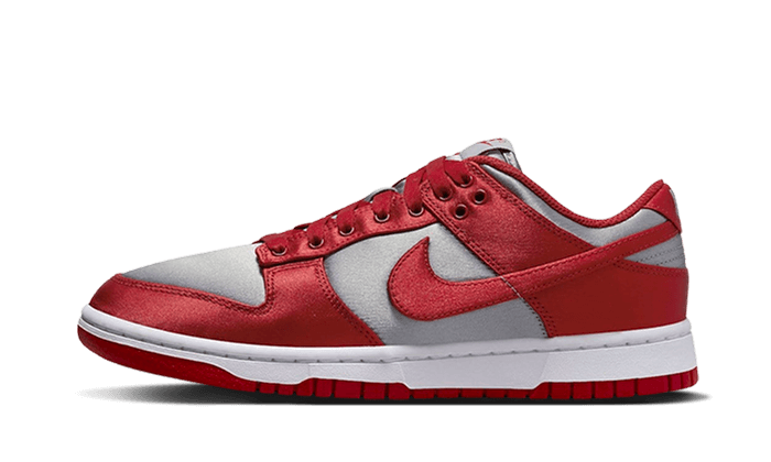 Nike Dunk Low UNLV Satin, Medium Grey/Varsity Red-White (DX5931-001)