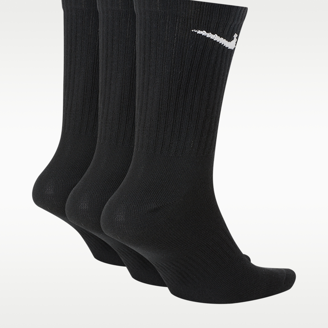Nike Everyday Lightweight Training Crew Socks (3 Pairs) Black/White