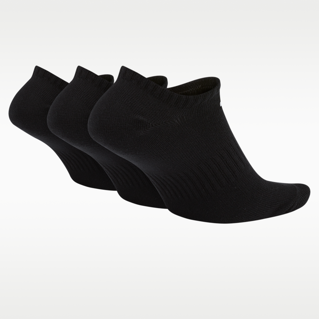 Nike Everyday Lightweight Training No-Show Socks (3 Pairs) Black/White