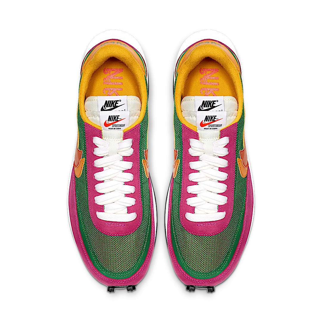 Nike LD Waffle sacai Pine Green, Pine Green/Clay Orange-Del Sol-Bright Magenta (BV0073-301)