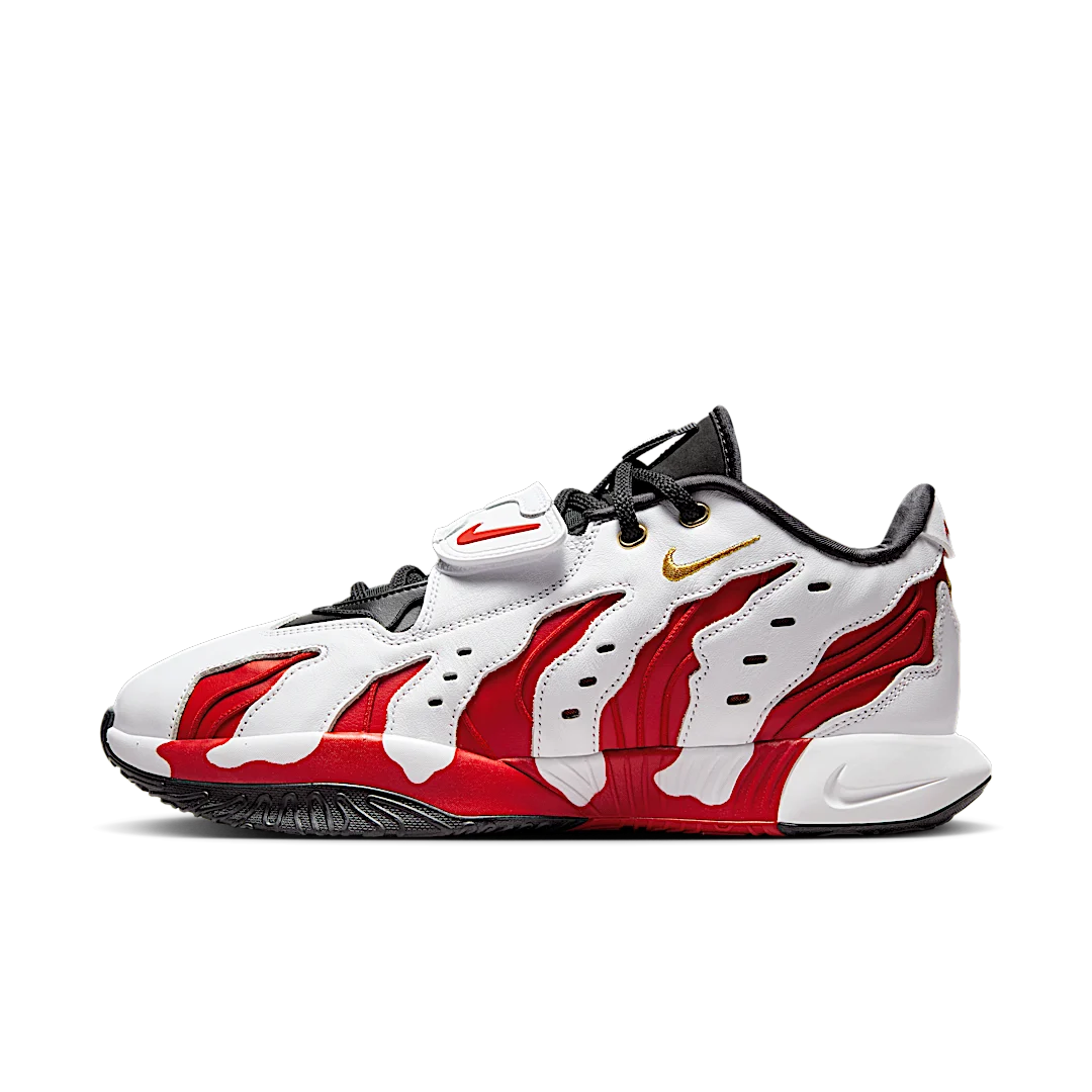 Nike LeBron 21 Prime 96, White/Metallic Gold/Fire Red (HV1221-100/HV1222-100)