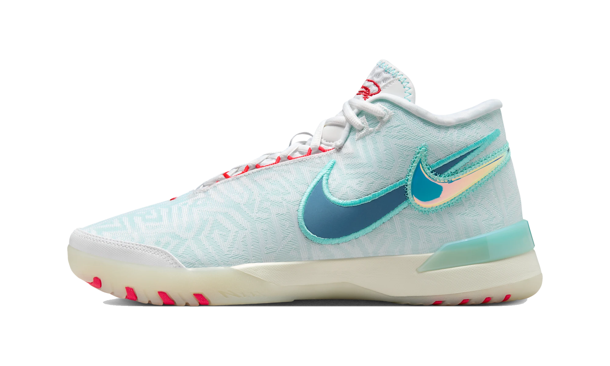 Nike LeBron NXXT Genisus White Aurora Green Siren Red Aegean Storm