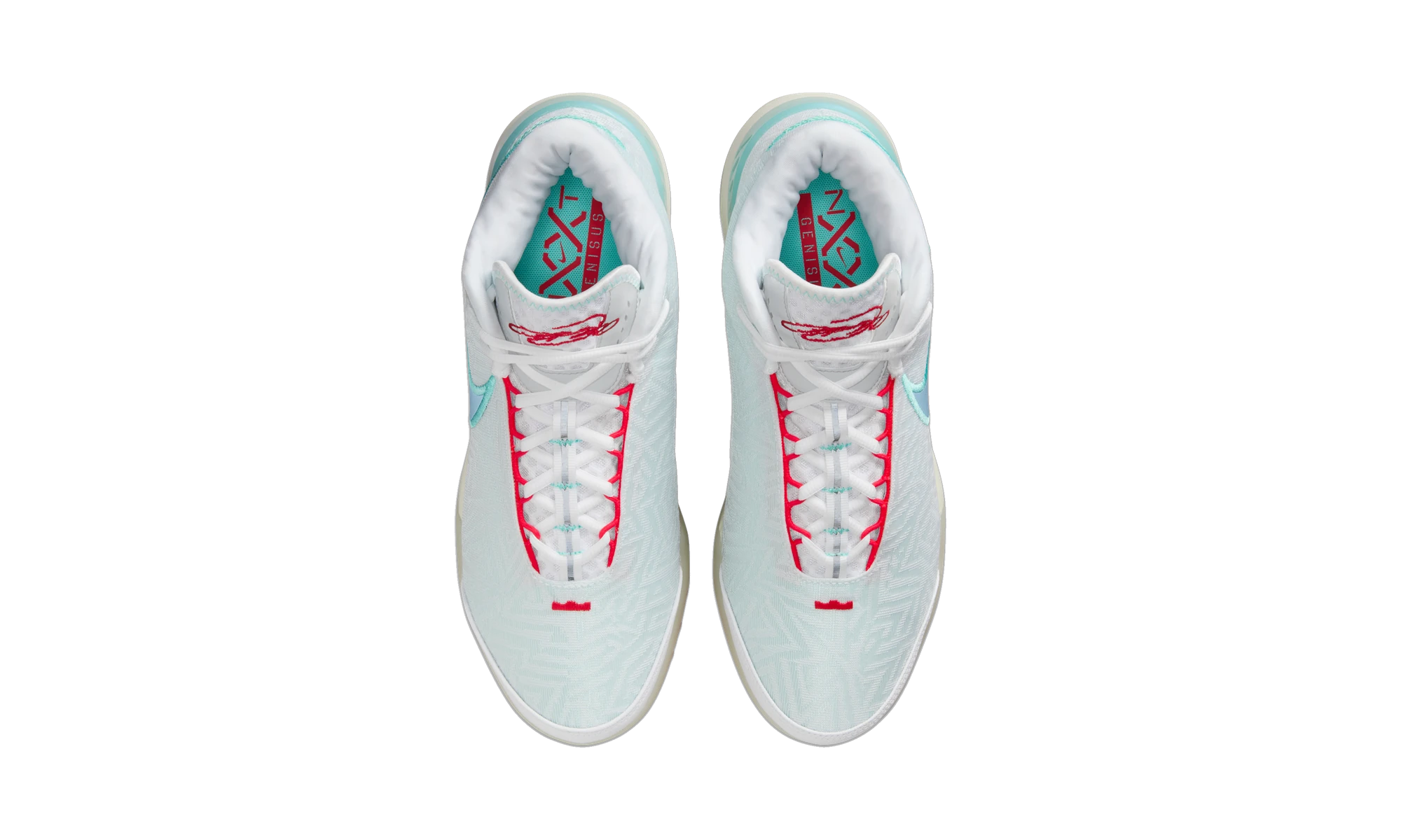 Nike LeBron NXXT Genisus White Aurora Green Siren Red Aegean Storm