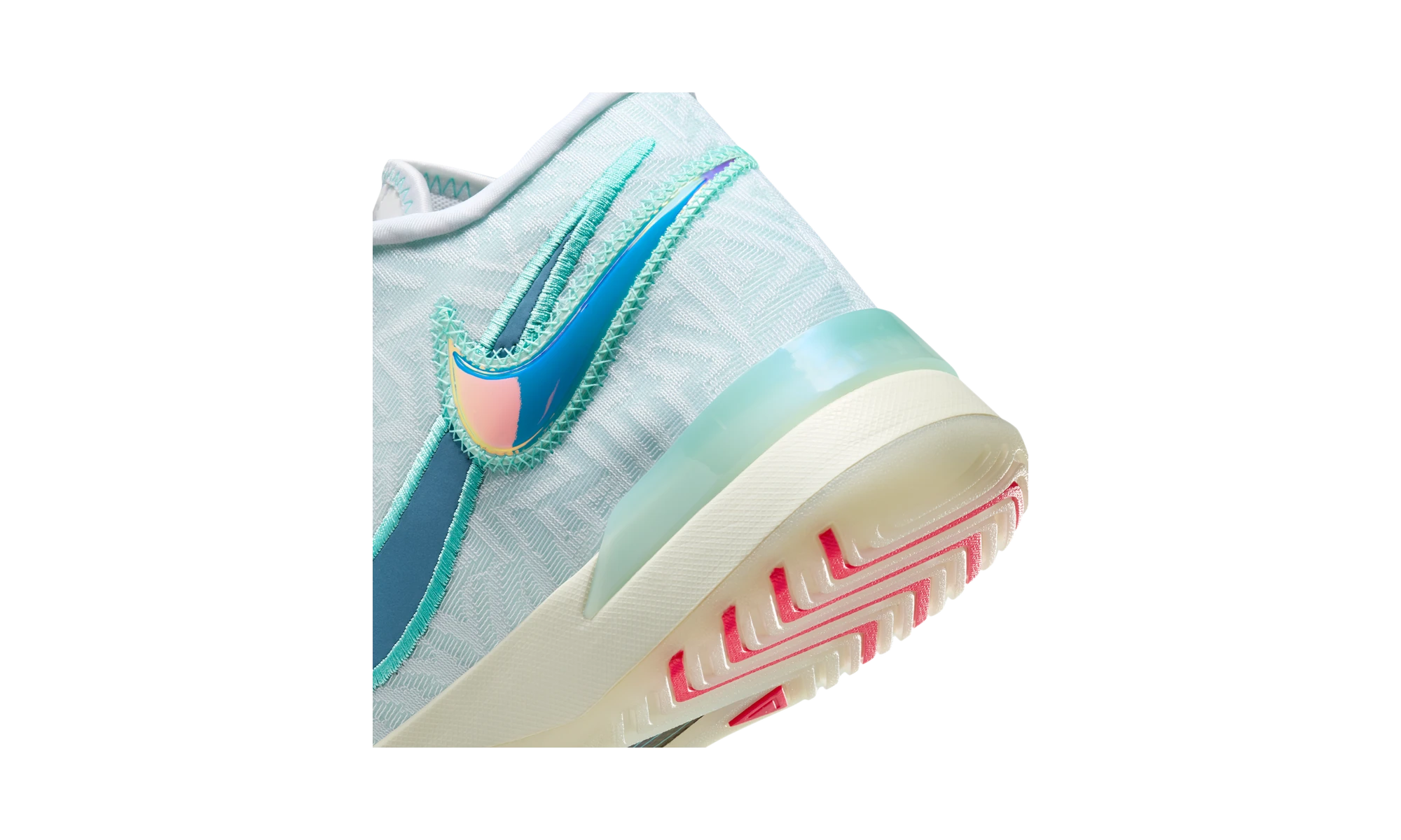 Nike LeBron NXXT Genisus White Aurora Green Siren Red Aegean Storm