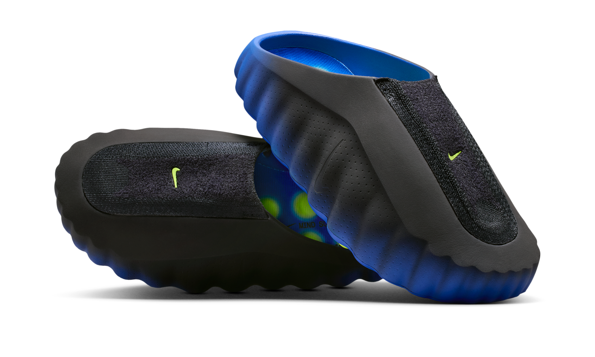Nike Mind 001 Flyknit Slide Hyper Royal Black