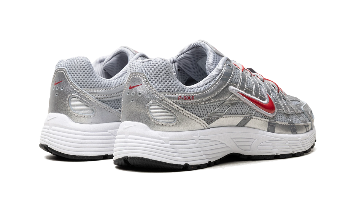 Nike P-6000 Metalic Silver Cool Red