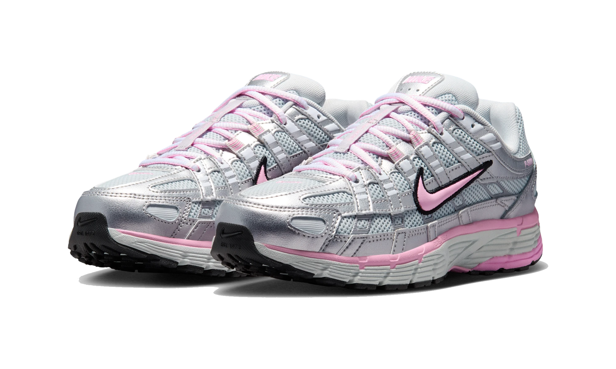 Nike P-6000 Pure Platinum Metallic Silver Black Pink