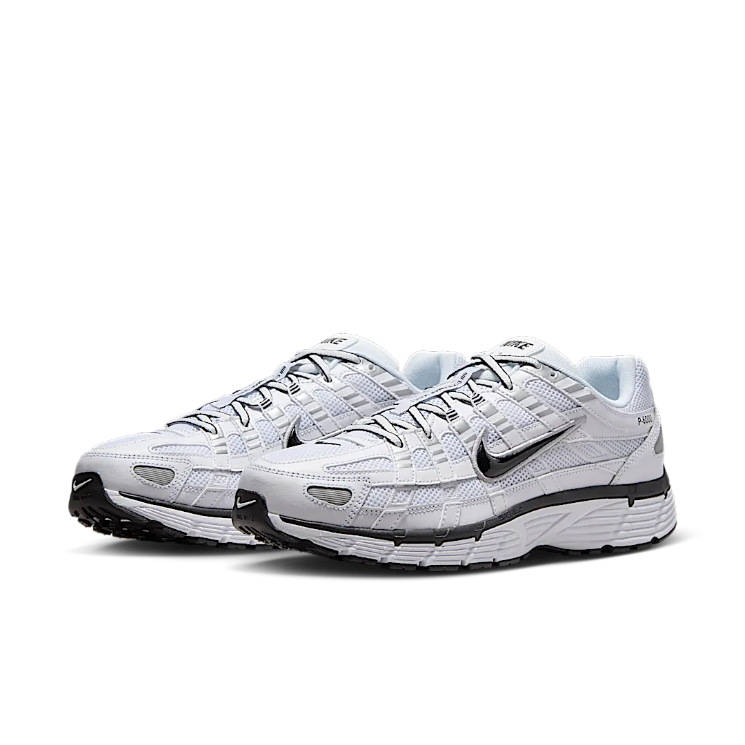 Nike P-6000 White Metallic Silver Black, White/Metallic Silver/Black/Black (CD6404-107)