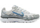 Nike P-6000 White Metallic Silver Blue