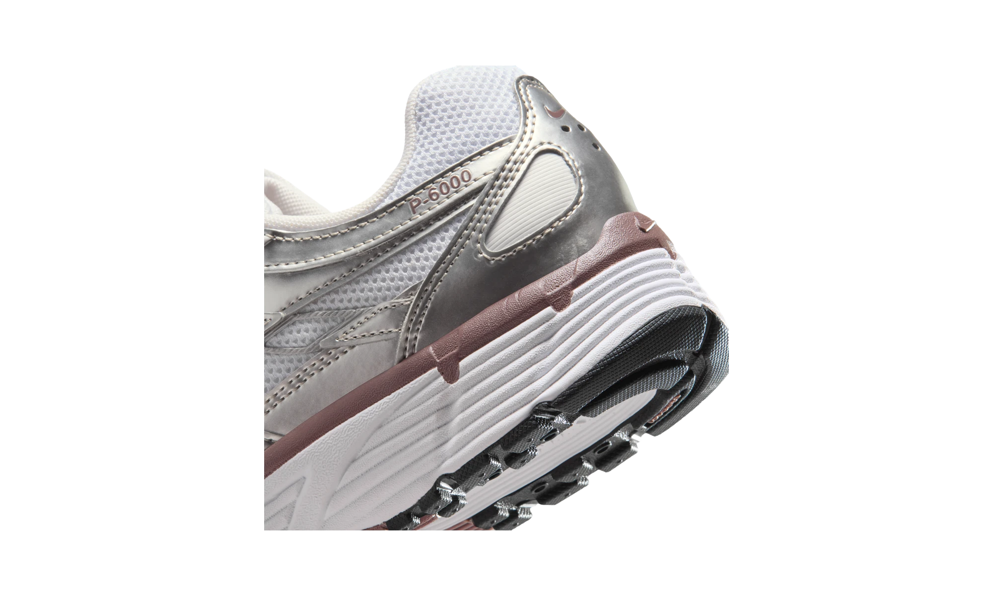 Nike P-6000 White Metallic Silver Tattoo