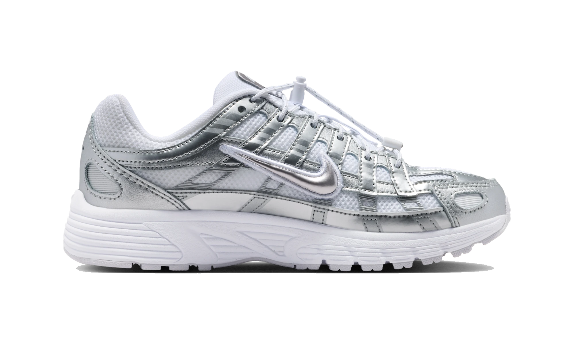 Nike P-6000 White Metallic Silver Vast Grey