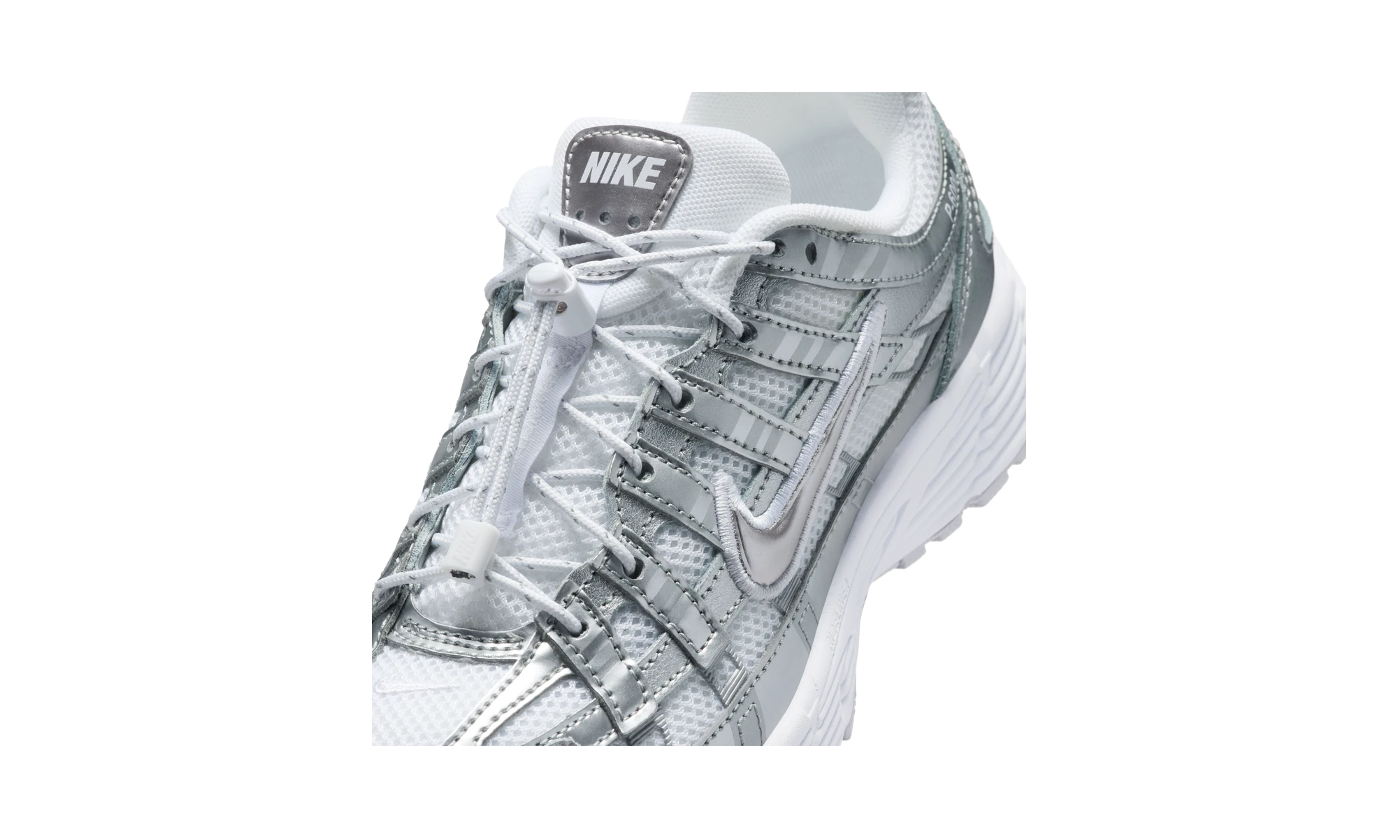 Nike P-6000 White Metallic Silver Vast Grey