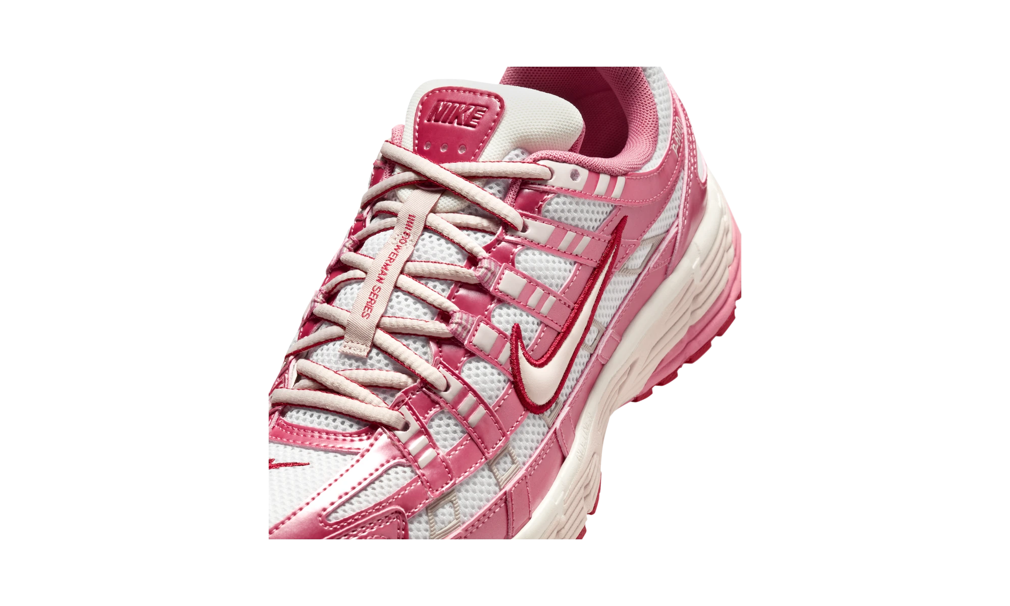 Nike P-6000 White Silt Red Peony