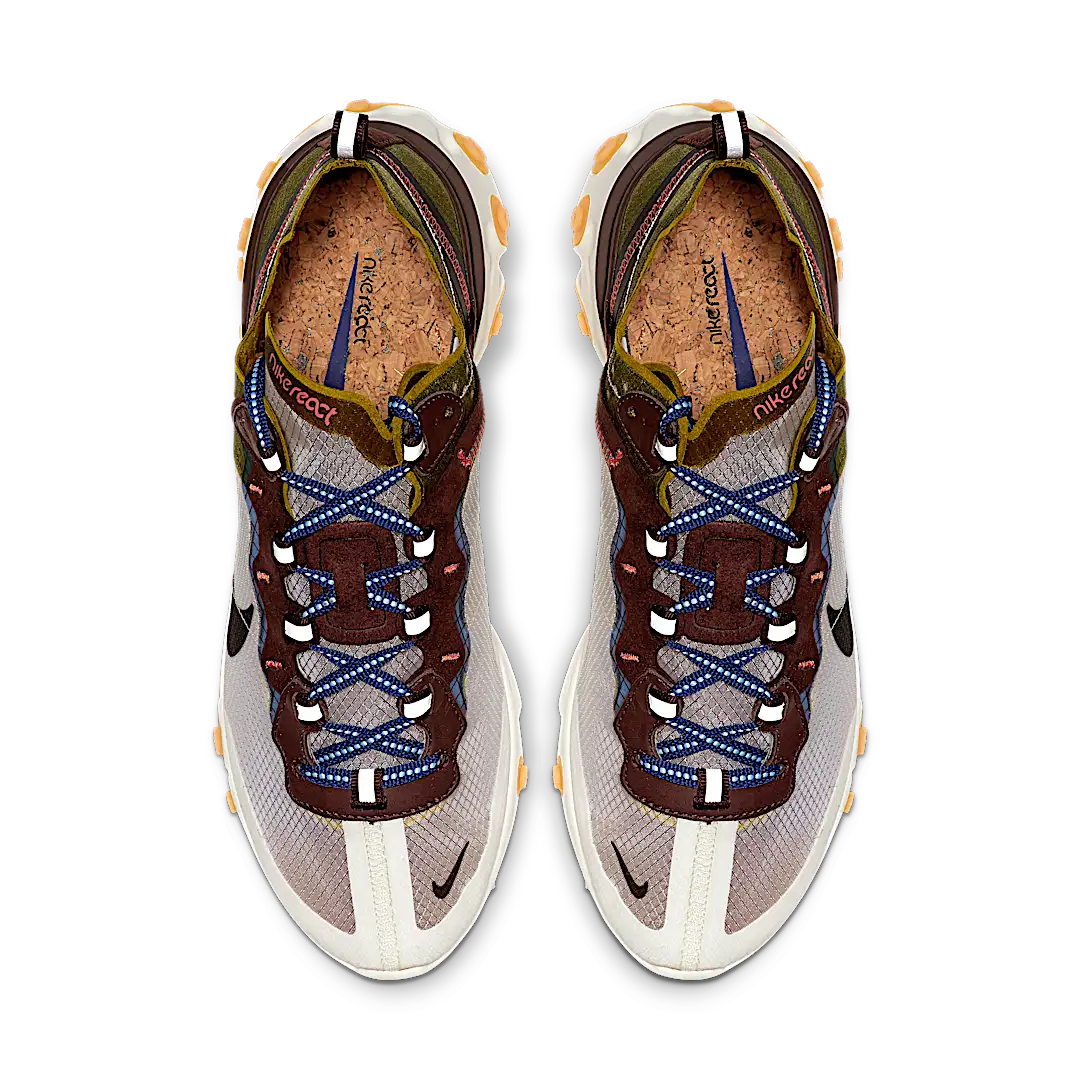 Nike React Element 87 Moss, Moss/Black-El Dorado-Deep Royal Blue-Aluminum-Team Orange (AQ1090-300)