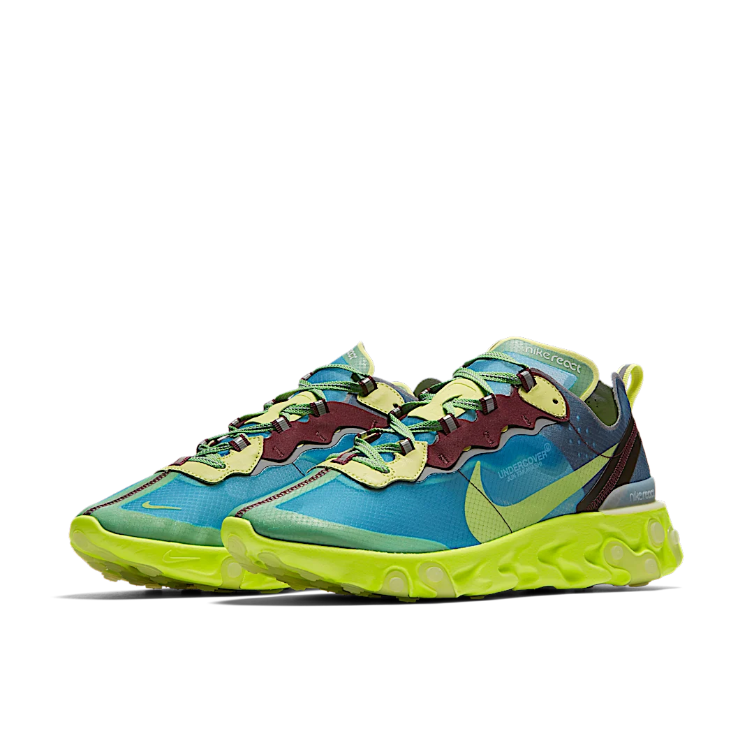 Nike React Element 87 Undercover Lakeside, Lakeside/Electric Yellow-Night Maroon (BQ2718-400)