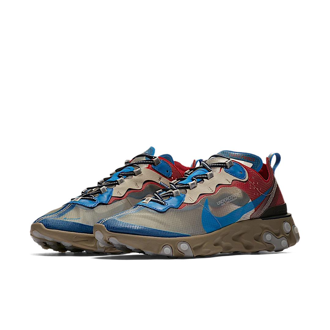 Nike React Element 87 Undercover Light Beige Chalk, Light Biege Chalk/Signal Blue (BQ2718-200)