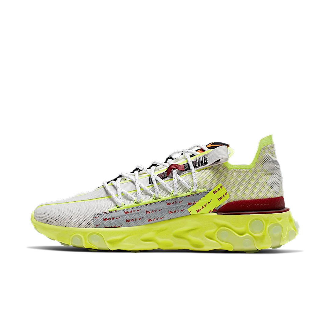 Nike React Runner ISPA Platinum Tint Volt Glow Team Red, Platinum Tint/Volt Glow-Team Red (CT2692-002)