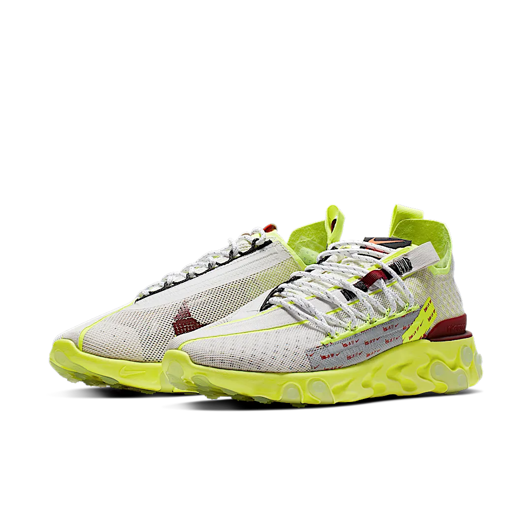 Nike React Runner ISPA Platinum Tint Volt Glow Team Red, Platinum Tint/Volt Glow-Team Red (CT2692-002)