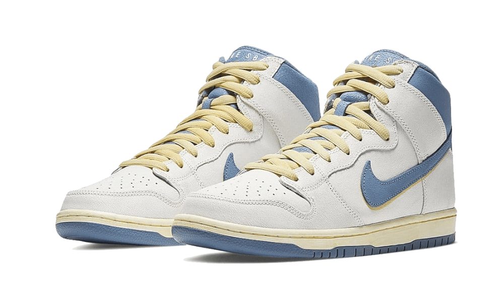 Nike SB Dunk High Atlas Lost at Sea (2020), White/Blue-Yellow (CZ3334-100)