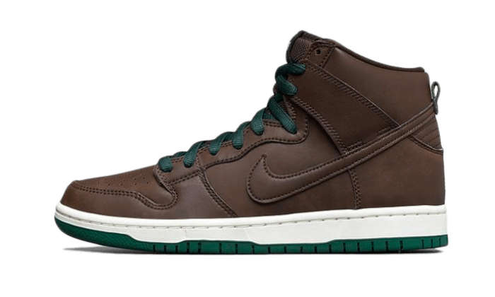 Nike SB Dunk High Baroque Brown Vegan Leather, Baroque Brown/White-Pine Green (CV1624-200)