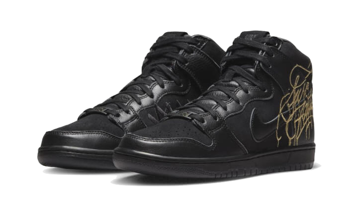 Nike SB Dunk High FAUST Black Gold, Black/Black-Metallic Gold (DH7755-001)