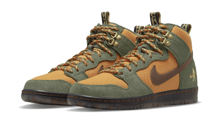 Nike SB Dunk High Pass~Port Work Boots, Army Green/Brown/Black (DO6119-300)