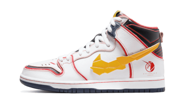 Nike SB Dunk High RX-0 Unicorn Gundam, White/Amarillo (DH7717-100)