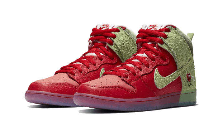 Nike SB Dunk High Strawberry Cough (Regular Box), University Red/Spinach Green-Magic Ember (CW7093-600)