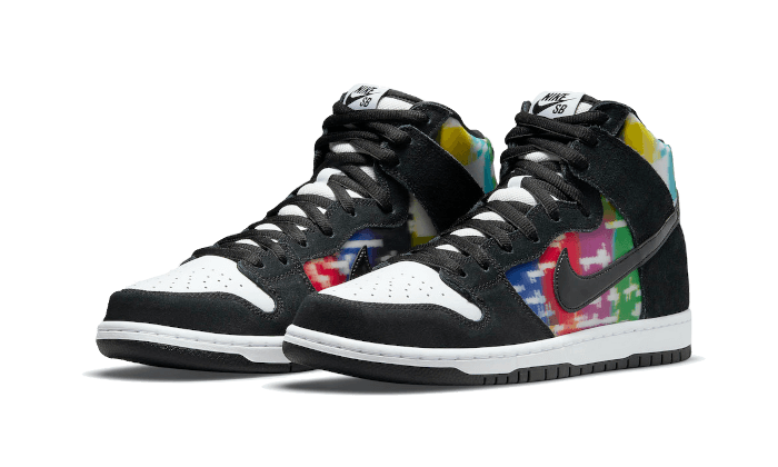 Nike SB Dunk High TV Signal, Black/Multi (CZ2253-100)