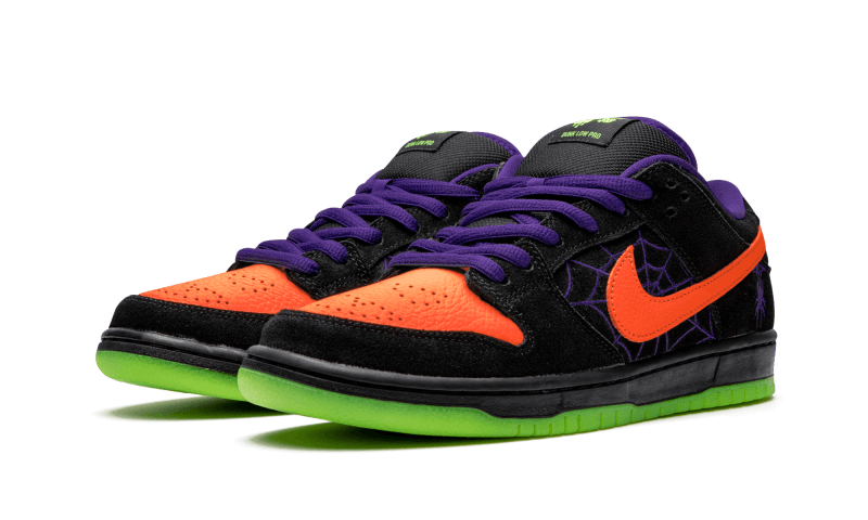 Nike SB Dunk Low Night of Mischief Halloween, Black/Orange-Purple-Electric Green (BQ6817-006)