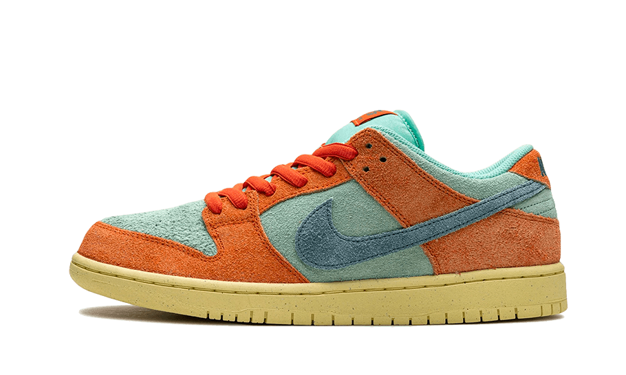 Nike SB Dunk Low Orange Emerald Rise, Orange/Noise Aqua-Emerald Rise-Lemon Chiffon (DV5429-800)