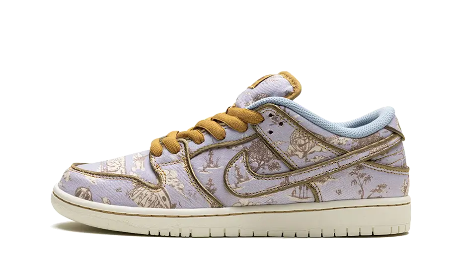 Nike SB Dunk Low Premium City of Style, Football Grey/Coconut Milk-Khaki-Flat Gold-Sail-Dragon Red (FN5880-001)