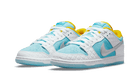 Nike SB Dunk Low FTC Lagoon Pulse, White/Lagoon Pulse-Metallic Silver-Speed Yellow (DH7687-400)