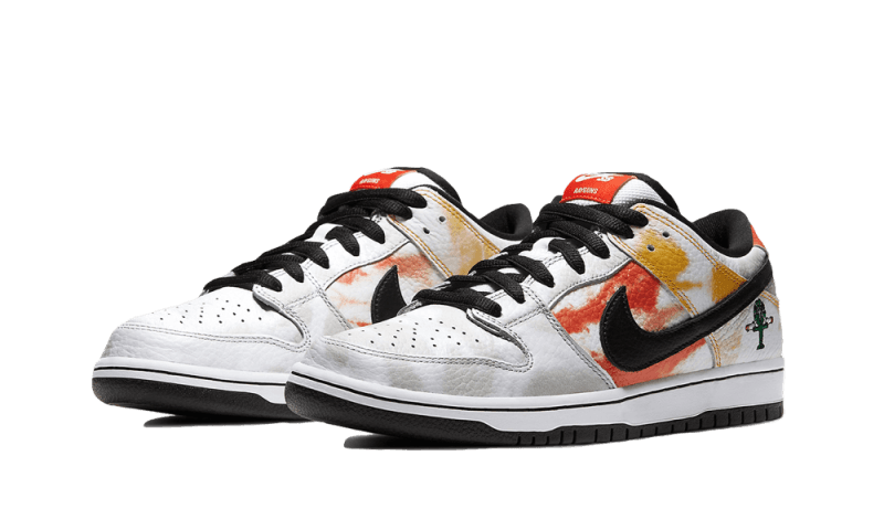 Nike SB Dunk Low Raygun Tie-Dye White, White/Black-Orange Flash (BQ6832-101)