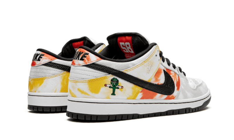 Nike SB Dunk Low Raygun Tie-Dye White, White/Black-Orange Flash (BQ6832-101)