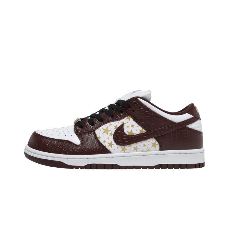 Nike SB Dunk Low Supreme Stars Barkroot Brown (2021), Barkroot Brown/Metallic Gold-White (DH3228-103)