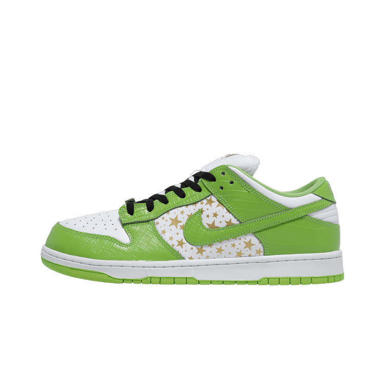 Nike SB Dunk Low Supreme Stars Mean Green (2021), Mean Green/Metallic Gold-White (DH3228-101)